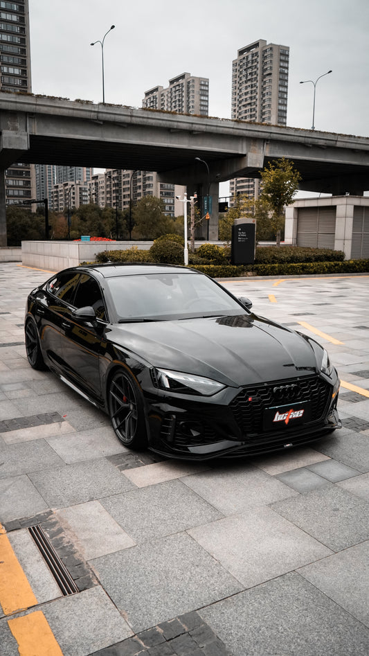 Audi RS5 B9.5 2020-ON with Aftermarket Parts - Front Lip Pre-preg Carbon Fiber from BCTXE Tuning