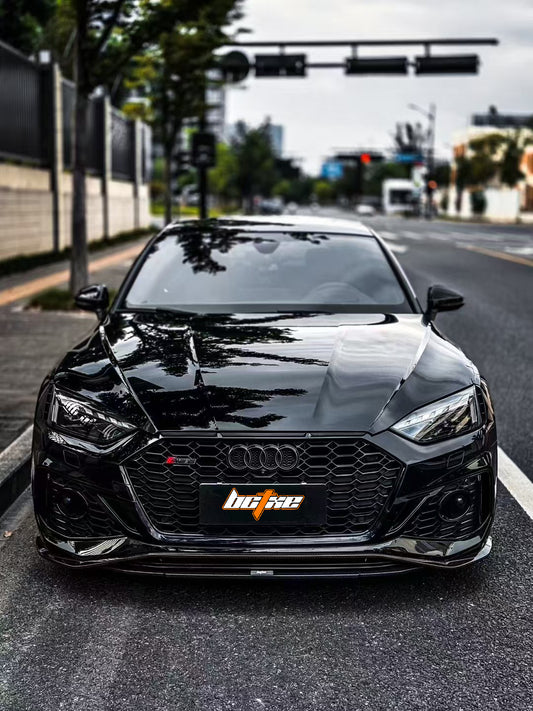 Audi RS5 B9.5 2020-ON with Aftermarket Parts - Front Lip Pre-preg Carbon Fiber from BCTXE Tuning