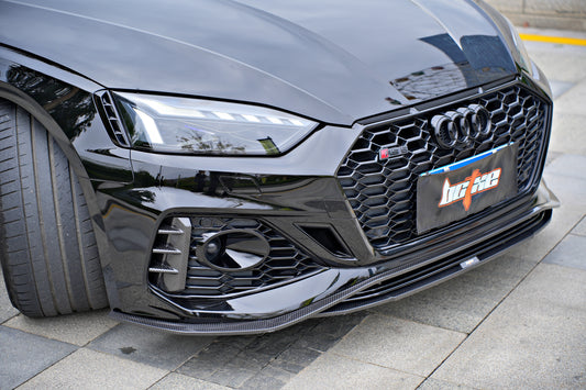 Audi RS5 B9.5 2020-ON with Aftermarket Parts - Front Lip Pre-preg Carbon Fiber from BCTXE Tuning