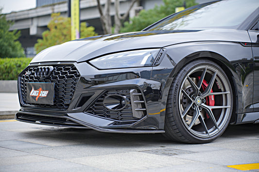 Audi RS5 B9.5 2020-ON with Aftermarket Parts - Front Lip Pre-preg Carbon Fiber from BCTXE Tuning