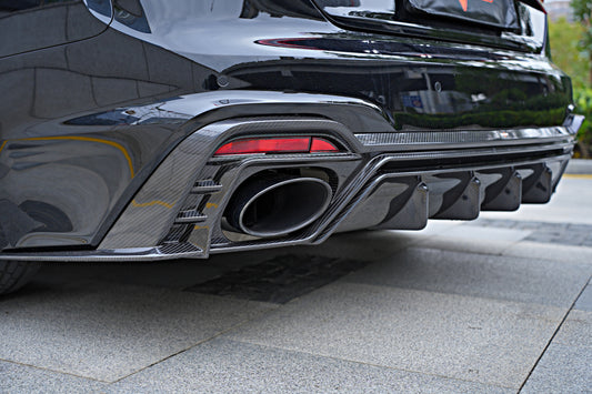 Audi RS5 B9.5 2020-ON with Aftermarket Parts - Rear Diffuser Pre-preg Carbon Fiber from BCTXE Tuning