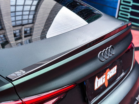 Audi RS5 S5 A5 B9 / B9.5 2017-ON with Aftermarket Parts - V1 Pre-preg Carbon Fiber Rear Spoiler from BCTXE Tuning