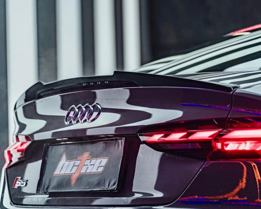 Audi RS5 S5 A5 B9 / B9.5 2017-ON with Aftermarket Parts - V2 Pre-preg Carbon Fiber Rear Spoiler from BCTXE Tuning