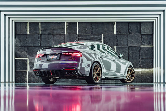 Audi RS5 S5 A5 B9 / B9.5 2017-ON with Aftermarket Parts - V2 Pre-preg Carbon Fiber Rear Spoiler from BCTXE Tuning
