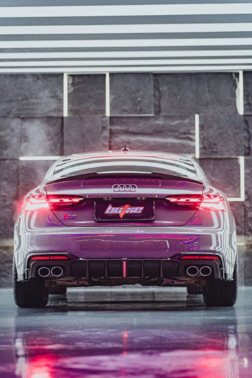 Audi RS5 S5 A5 B9 / B9.5 2017-ON with Aftermarket Parts - V2 Pre-preg Carbon Fiber Rear Spoiler from BCTXE Tuning
