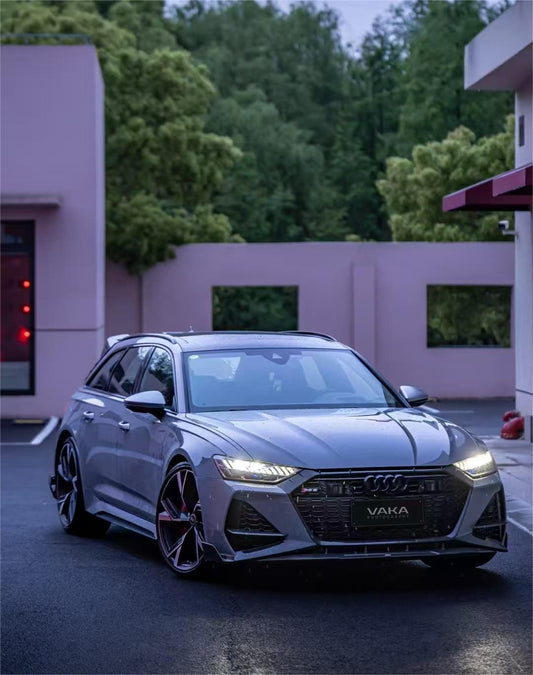 Audi RS6 C8 2020-ON & RS7 C8 2020-ON with Aftermarket Parts - Front Lip Pre-preg Carbon Fiber from BCTXE Tuning