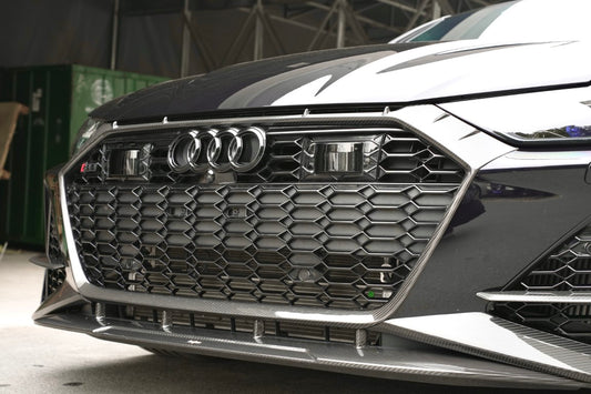 Audi RS6 C8 2020-ON & RS7 C8 2020-ON with Aftermarket Parts - Front Lip Pre-preg Carbon Fiber from BCTXE Tuning