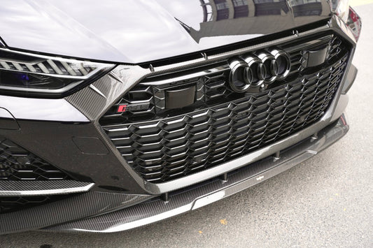 Audi RS6 C8 2020-ON & RS7 C8 2020-ON with Aftermarket Parts - Front Lip Pre-preg Carbon Fiber from BCTXE Tuning