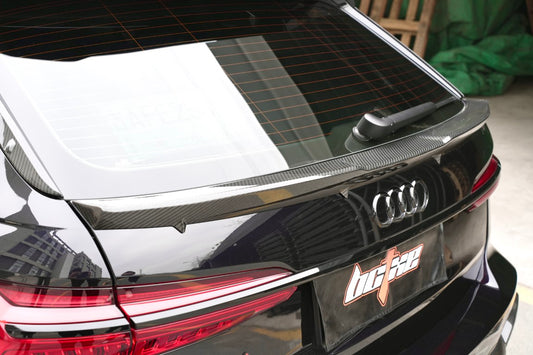 Audi RS6 C8 2020-ON with Aftermarket Parts - Rear Lip Spoiler Carbon Fiber from BCTXE Tuning