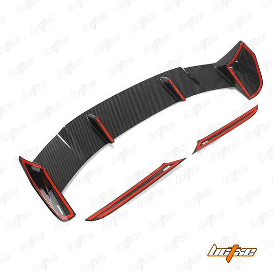 Audi RS6 C8 2020-ON with Aftermarket Parts - V2 Rear Roof Spoiler Carbon Fiber from BCTXE Tuning