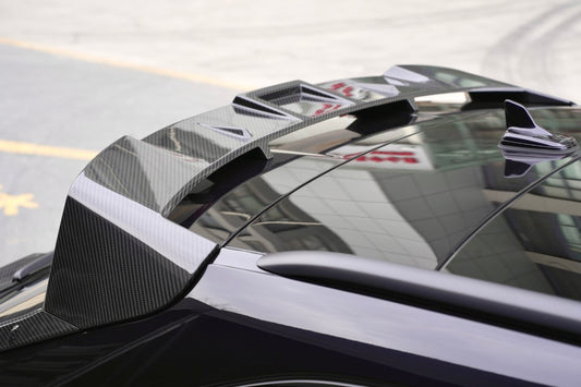 Audi RS6 C8 2020-ON with Aftermarket Parts - V2 Rear Roof Spoiler Carbon Fiber from BCTXE Tuning