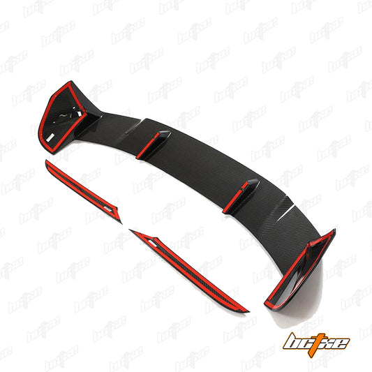 Audi RS6 C8 2020-ON with Aftermarket Parts - V2 Rear Roof Spoiler Carbon Fiber from BCTXE Tuning