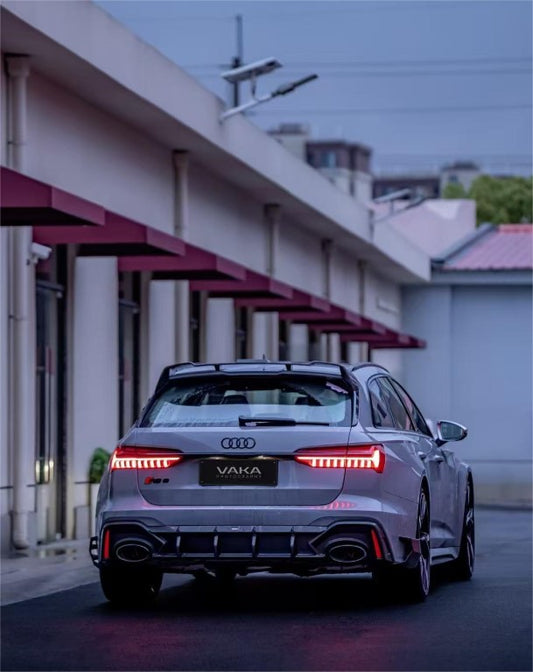 Audi RS6 C8 2020-ON & RS7 C8 2020-ON with Aftermarket Parts - Rear Diffuser & Canards Carbon Fiber from BCTXE Tuning