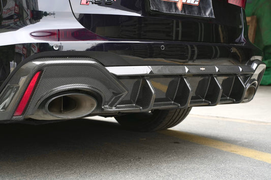 Audi RS6 C8 2020-ON & RS7 C8 2020-ON with Aftermarket Parts - Rear Diffuser & Canards Carbon Fiber from BCTXE Tuning