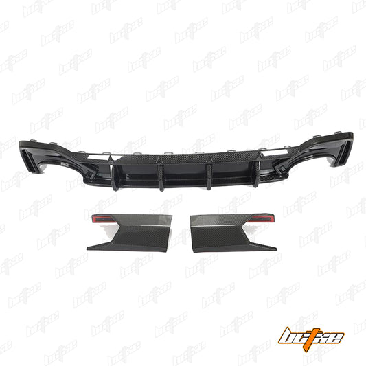 Audi RS6 C8 2020-ON & RS7 C8 2020-ON with Aftermarket Parts - Rear Diffuser & Canards Carbon Fiber from BCTXE Tuning