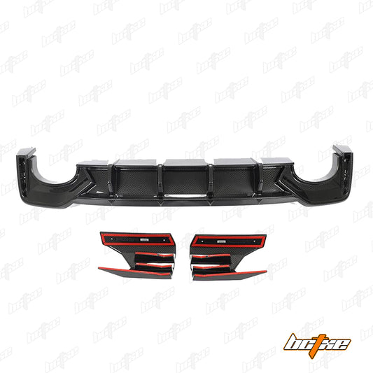 Audi RS6 C8 2020-ON & RS7 C8 2020-ON with Aftermarket Parts - Rear Diffuser & Canards Carbon Fiber from BCTXE Tuning
