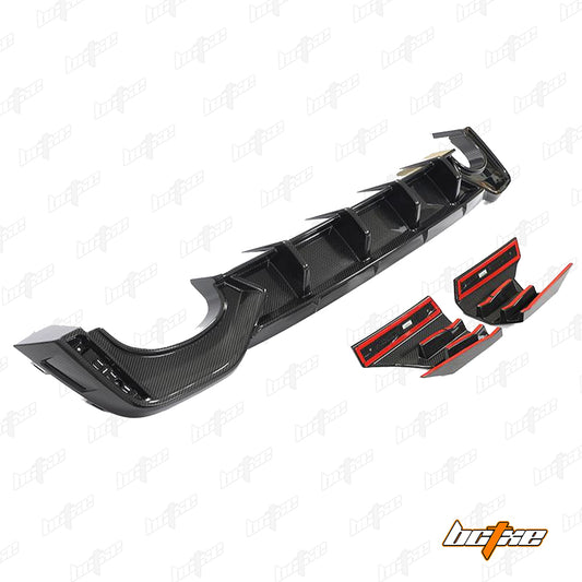 Audi RS6 C8 2020-ON & RS7 C8 2020-ON with Aftermarket Parts - Rear Diffuser & Canards Carbon Fiber from BCTXE Tuning