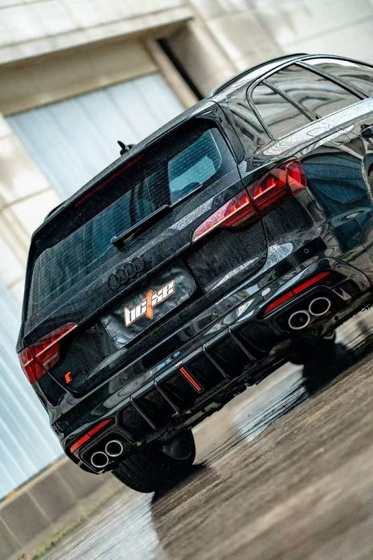 Audi S4 / A4 (with S-line bumper) B9.5 2020 2021 2022 2023 2024 with Aftermarket Parts - V1 Rear Diffuser Pre-preg Carbon Fiber from BCTXE Tuning