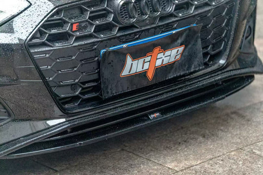 Audi S4 / A4 (with S-line bumper) B9.5 2020 2021 2022 2023 2024 with Aftermarket Parts - V2 Front Lip Pre-preg Carbon Fiber from BCTXE Tuning