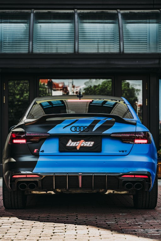 Audi S4 / A4 (With S-line Bumper) B9.5 2020-ON with Aftermarket Parts - With & Without Light Rear Diffuser Pre-preg Carbon Fiber from BCTXE Tuning
