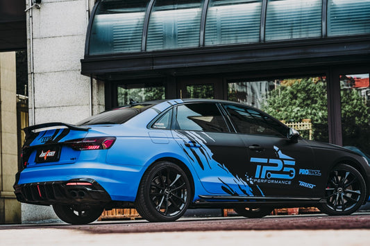 Audi S4 / A4 (With S-line Bumper) B9.5 2020-ON with Aftermarket Parts - With & Without Light Rear Diffuser Pre-preg Carbon Fiber from BCTXE Tuning