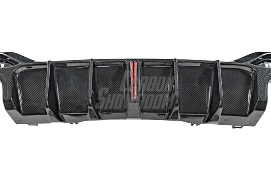 Audi S5 A5 S-line (with s-line bumper, does not base model) B9.5 2020 2021 2022 2023 2024 with Aftermarket Parts - V2 Rear Diffuser Pre-preg Carbon Fiber from BCTXE Tuning