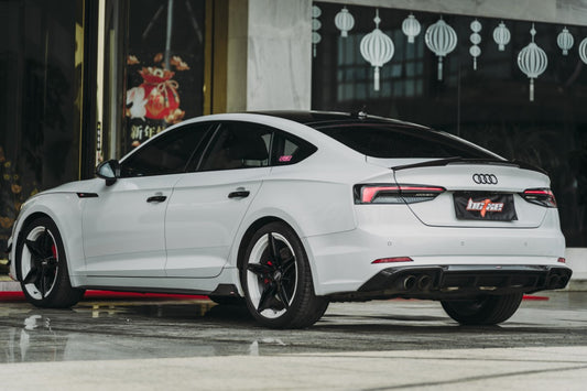Audi S5 A5 S-line (with s-line bumper, does not base model) B9 2017 2018 2019 with Aftermarket Parts - Rear Diffuser Carbon Fiber from BCTXE Tuning