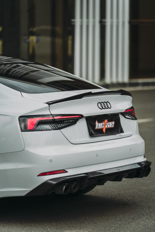 Audi S5 A5 S-line (with s-line bumper, does not base model) B9 2017 2018 2019 with Aftermarket Parts - Rear Diffuser Carbon Fiber from BCTXE Tuning
