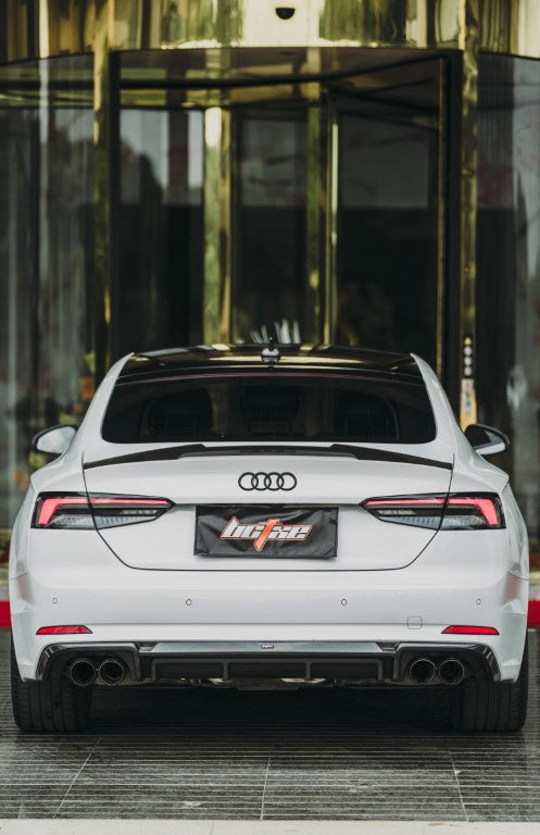 Audi S5 A5 S-line (with s-line bumper, does not base model) B9 2017 2018 2019 with Aftermarket Parts - Rear Diffuser Carbon Fiber from BCTXE Tuning