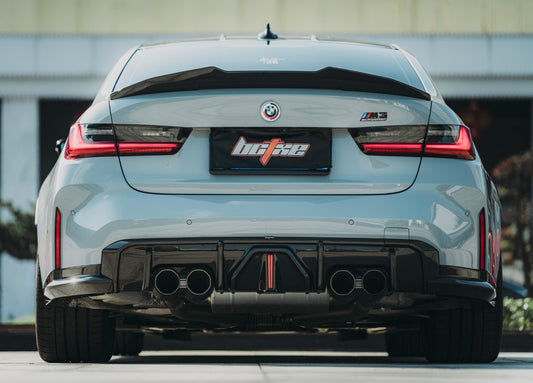 BMW 4 Series 430i M440i G22 2020-ON & M4/M4C/M4CS G82 2021-ON with Aftermarket Parts - Rear Spoiler Pre-preg Carbon Fiber from BCTXE Tuning