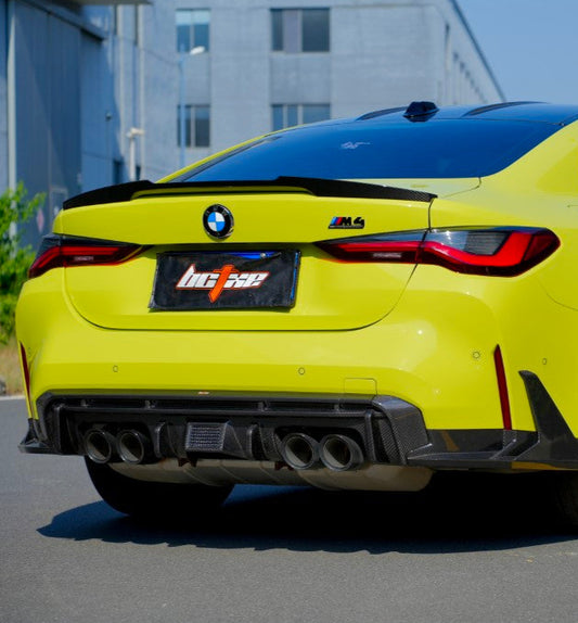 BMW 4 Series 430i M440i G22 2020-ON & M4/M4C/M4CS G82 2021-ON with Aftermarket Parts - Rear Spoiler Pre-preg Carbon Fiber from BCTXE Tuning