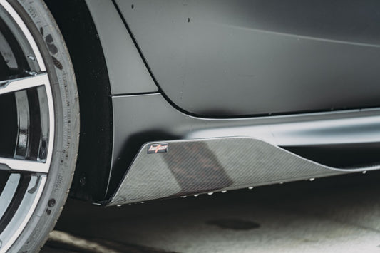 BMW 8 Series M850 840 G16 2018-ON with Aftermarket Parts - Side Skirts Pre-preg Carbon Fiber from BCTXE Tuning
