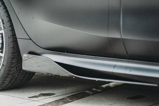 BMW 8 Series M850 840 G16 2018-ON with Aftermarket Parts - Side Skirts Pre-preg Carbon Fiber from BCTXE Tuning