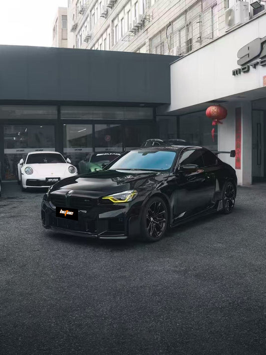 BMW M2 / M2C G87 2023 2024 with Aftermarket Parts - Side Skirts Pre-preg Carbon Fiber from BCTXE Tuning