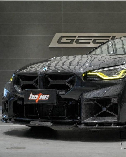 BMW M2 / M2C G87 2023 2024 with Aftermarket Parts - Front Lip Pre-preg Carbon Fiber from BCTXE Tuning