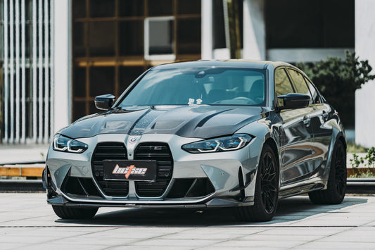 BMW M3 G80 G81 2021 2022 2023 2024 & M4 G82 G83 2021 2022 2023 2024 with Aftermarket Parts - Front Lip Pre-preg Carbon Fiber from BCTXE Tuning