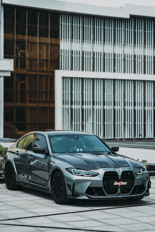 BMW M3 G80 G81 & M4 G82 G83 2021-ON with Aftermarket Parts - Hood Pre-preg Carbon Fiber from BCTXE Tuning