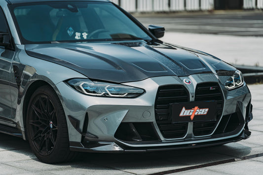 BMW M3 G80 G81 2021 2022 2023 2024 & M4 G82 G83 2021 2022 2023 2024 with Aftermarket Parts - Front Lip Pre-preg Carbon Fiber from BCTXE Tuning