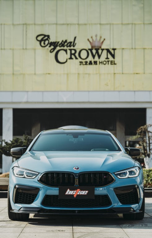 BMW M8 F91 F92 F93 2019-ON with Aftermarket Parts - Pre-preg Carbon Fiber Front Lip from BCTXE Tuning