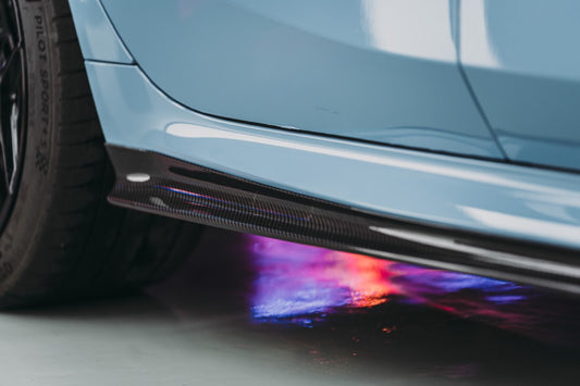 BMW M8 F91 F92 2019-ON & M8 F93 2019 2020 2021 2022 2023 2024 with Aftermarket Parts - Side Skirts Pre-preg Carbon Fiber from BCTXE Tuning