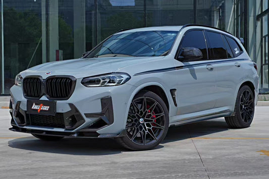 BMW X3M X3MC F97 LCI 2022 2023 2024 & X4M X4MC F98 LCI 2022 2023 2024 with Aftermarket Parts - Middle Vent Bumper Valences Pre-preg Carbon Fiber from BCTXE Tuning