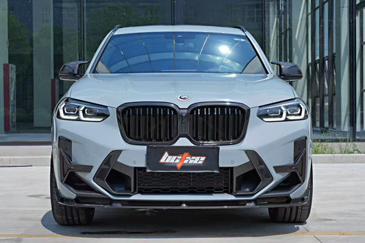 BMW X3M X3MC F97 LCI 2022 2023 2024 & X4M X4MC F98 LCI 2022 2023 2024 with Aftermarket Parts - Middle Vent Bumper Valences Pre-preg Carbon Fiber from BCTXE Tuning