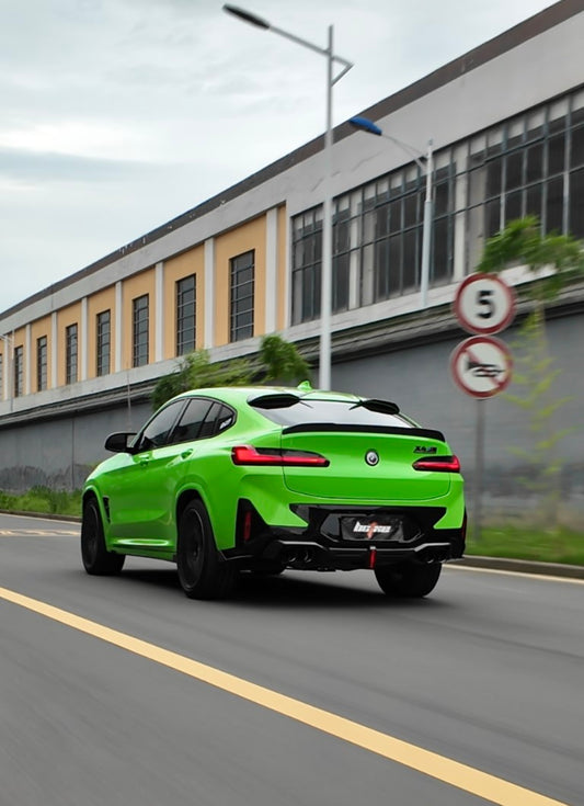 BMW X4M X4MC F98 (Fits Both Pre-LCI & LCI) 2019 2020 2021 2022 2023 2024 & X4 G02 (Fits Both Pre-LCI & LCI) 2019 2020 2021 2022 2023 2024 with Aftermarket Parts - Roof Spoiler Carbon Fiber from BCTXE Tuning