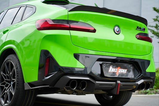 BMW X4M X4MC F98 LCI 2022 2023 2024 with Aftermarket Parts - Rear Diffuser & Canards Carbon Fiber from BCTXE Tuning