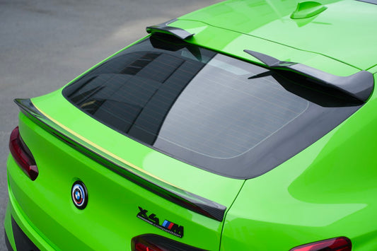 BMW X4M X4MC F98 (Fits Both Pre-LCI & LCI) 2019 2020 2021 2022 2023 2024 & X4 G02 (Fits Both Pre-LCI & LCI) 2019 2020 2021 2022 2023 2024 with Aftermarket Parts - Rear Spoiler Carbon Fiber from BCTXE Tuning