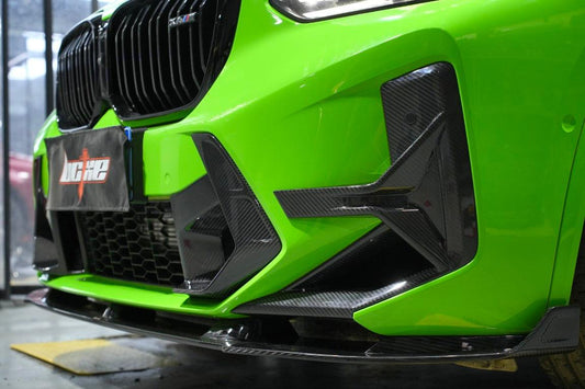 BMW X3M X3MC F97 LCI 2022 2023 2024 & X4M X4MC F98 LCI 2022 2023 2024 with Aftermarket Parts - Fiber Side Vent Bumper Valences Pre-preg Carbon from BCTXE Tuning