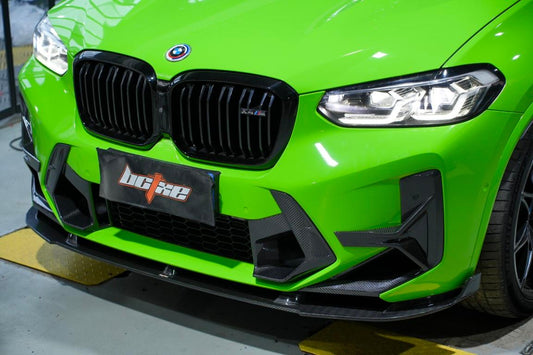 BMW X3M X3MC F97 LCI 2022 2023 2024 & X4M X4MC F98 LCI 2022 2023 2024 with Aftermarket Parts - Middle Vent Bumper Valences Pre-preg Carbon Fiber from BCTXE Tuning
