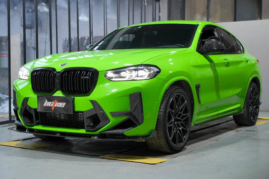 BMW X3M X3MC F97 LCI 2022 2023 2024 & X4M X4MC F98 LCI 2022 2023 2024 with Aftermarket Parts - Middle Vent Bumper Valences Pre-preg Carbon Fiber from BCTXE Tuning