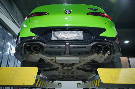 BMW X4M X4MC F98 LCI 2022 2023 2024 with Aftermarket Parts - Rear Diffuser & Canards Carbon Fiber from BCTXE Tuning