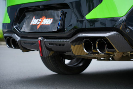 BMW X4M X4MC F98 LCI 2022 2023 2024 with Aftermarket Parts - Rear Diffuser & Canards Carbon Fiber from BCTXE Tuning